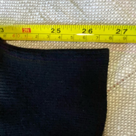 Vince Camuto Black Sheer Sleeve Stretch Turtleneck Knit Holiday Dress- Sz-L - Picture 14 of 16